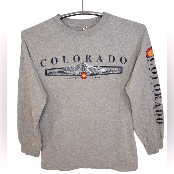 Gray Colorado Long Sleeve Shirt, Youth Small - Picture 1 of 8